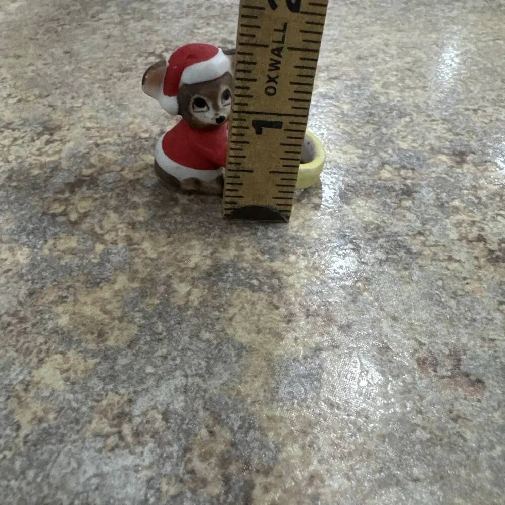 Vintage Enesco Candle Climbers Mice Christmas Holiday taper Candle
